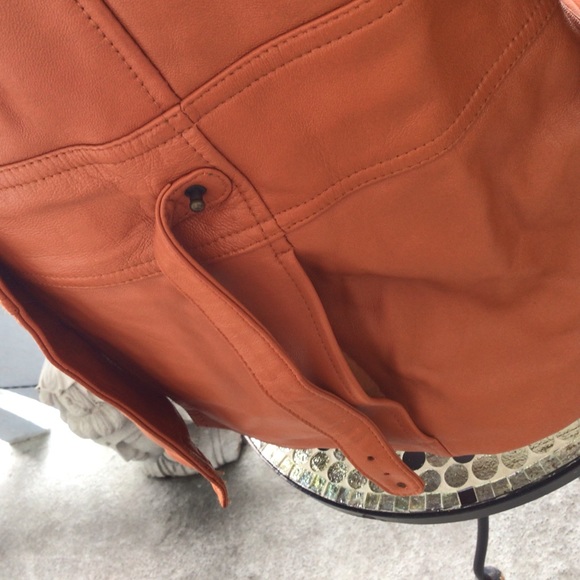 Jerry Lewis Classic Luxuries Leather Jacket with Bamboo Slip Ring Belt - NWT - Picture 10 of 16